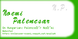 noemi palencsar business card